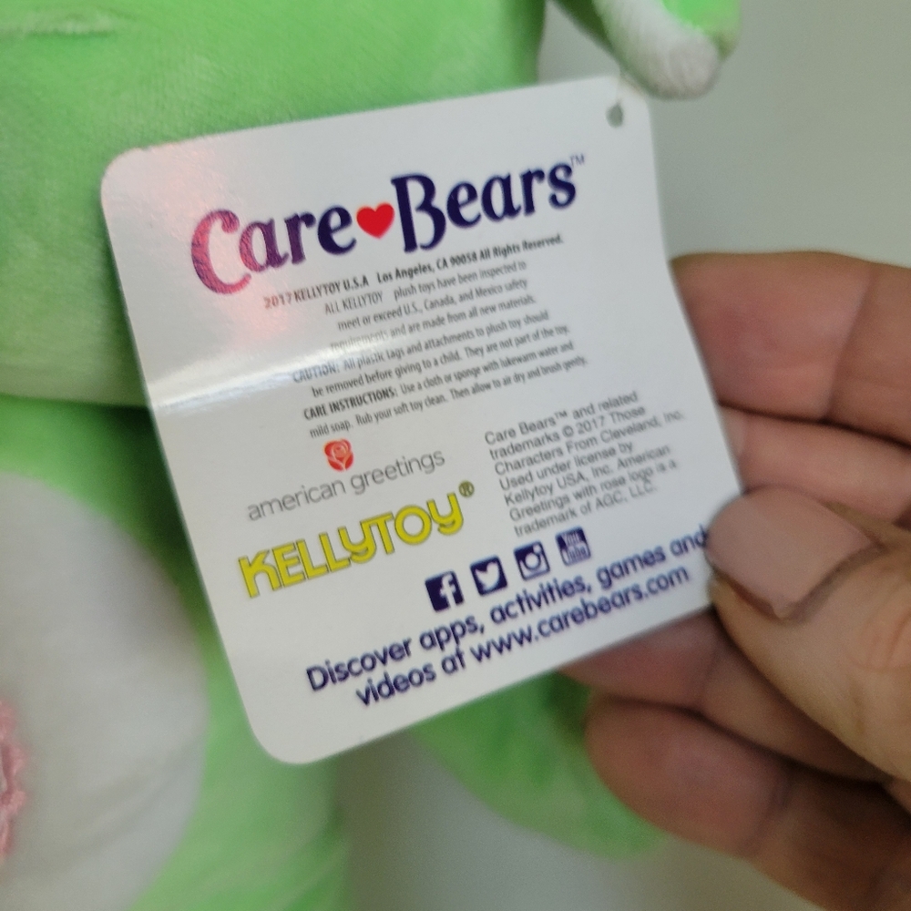 Care Bears Green Lamb Cousin Plush Kellytoy 2017 13 Inch Stuffed Animal Toy - Picture 3 of 4